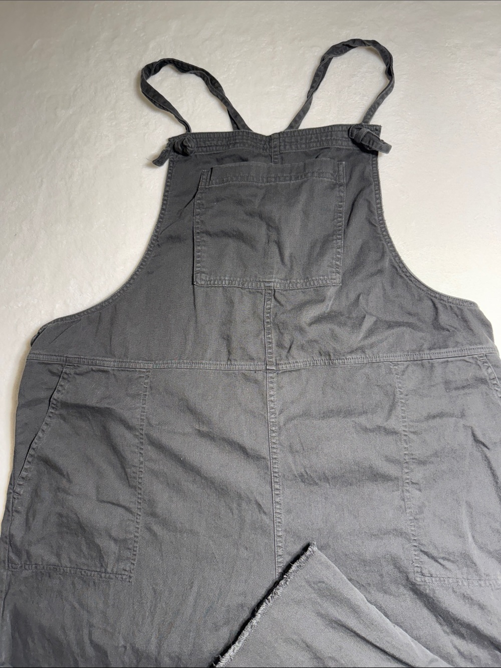 aerie Dark Gray Cotton Overalls Jumpsuit with Wide Legs - Picture 4 of 8
